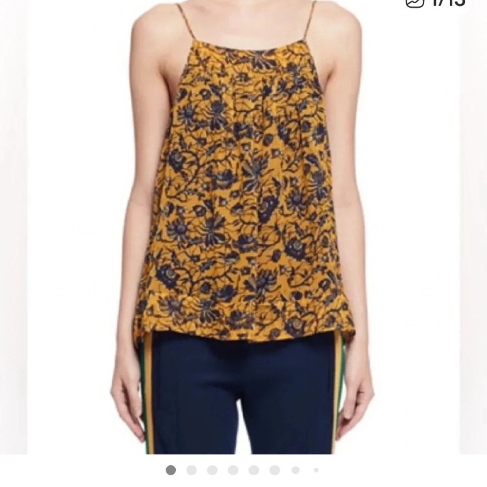 Isabel Marant Étoile Bronson Printed Silk Camisole Strappy Blouse Floral 40